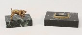 2 PAPERWEIGHTS BRONZE & MICROM
