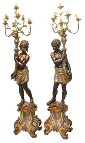(2) PARCEL GILT BLACKAMOOR