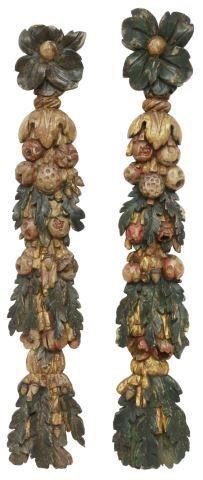 (2) PARCEL GILT & PAINTED