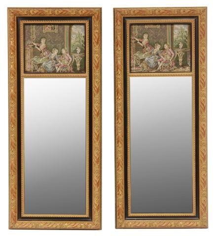 (2) PARCEL GILT & TAPESTRY