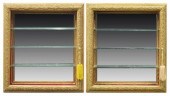 (2) PARCEL GILT WALL VITRINE D