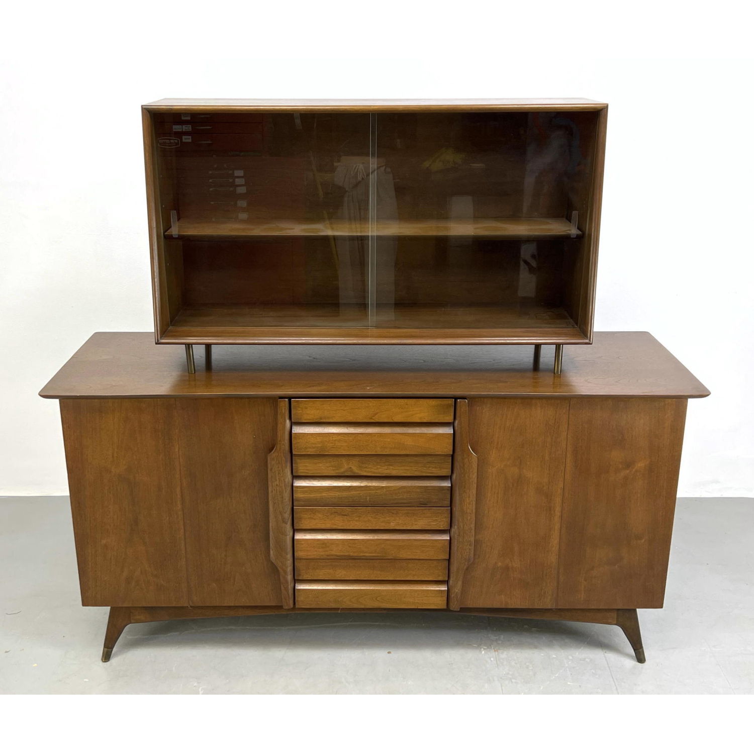 2 Part American Modern Credenza