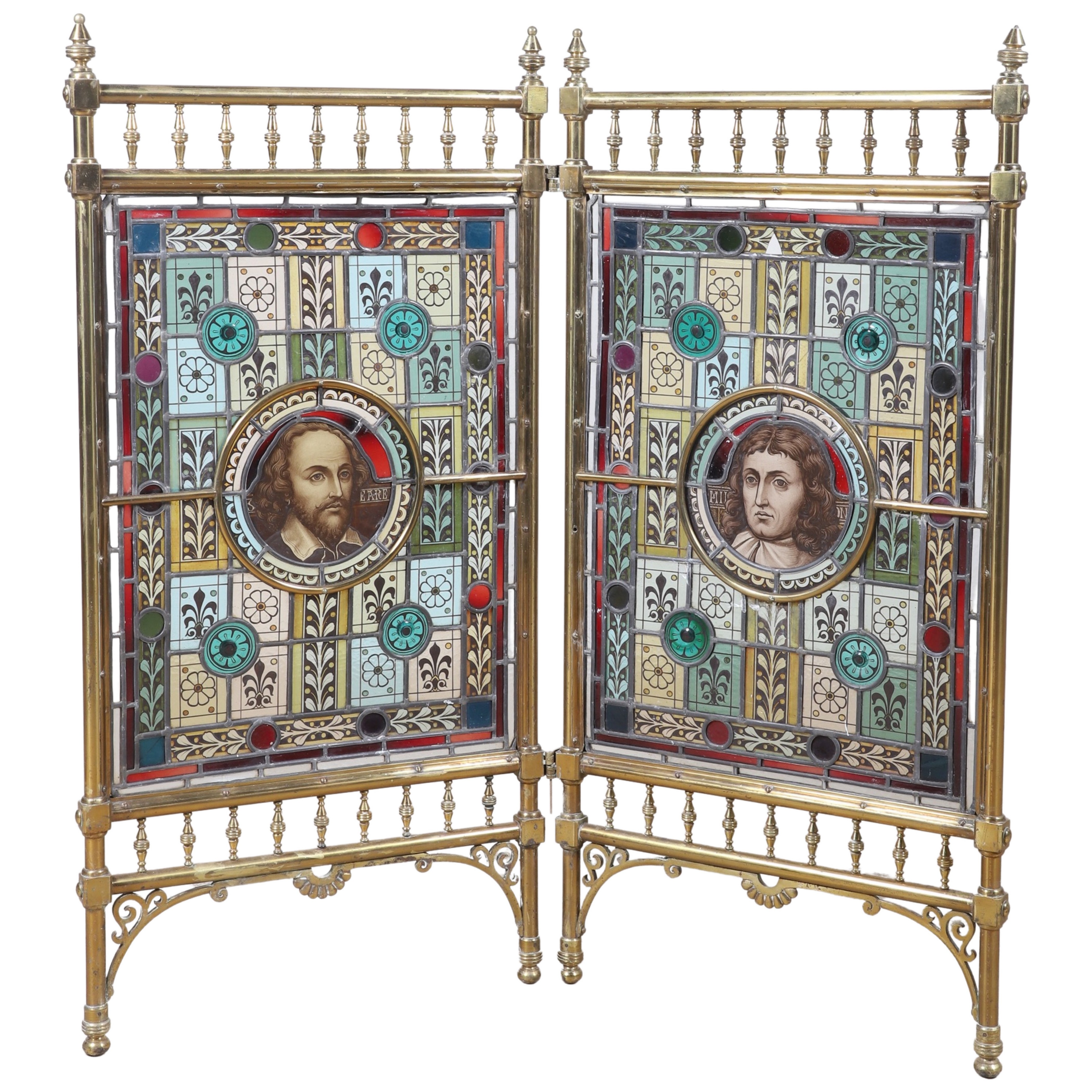 2-Part brass and stained glass