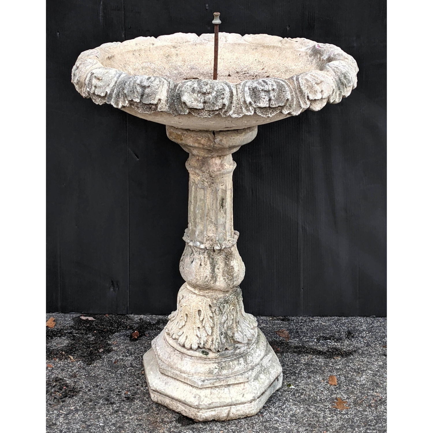 2 part Cast Stone Bird Bath