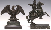 (2) PATINATED BRONZE FIGURES,