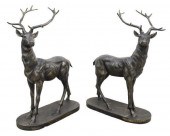 (2) PATINATED CAST IRON FULL B