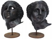 (2) PATINATED METAL SATALA  AP