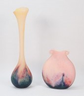 2 PATRICK CRESPIN ART GLASS VA