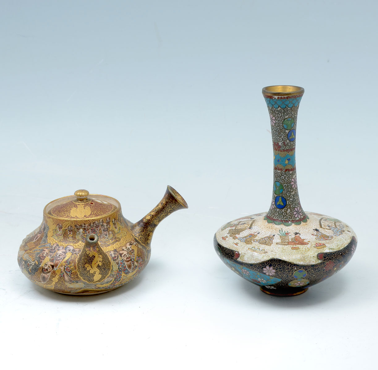 2 PC. 19TH C. JAPANESE SATSUMA