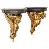 (2 PC) 19TH CENT. CARVED WOOD