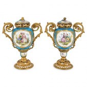 (2 PC) 19TH CENT. FRENCH SEVRE