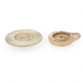 (2 PC) ANCIENT ROMAN OIL LAMP