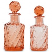 (2 PC) ANTIQUE BACCARAT AMBER