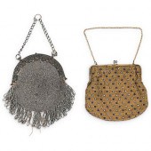 (2 PC) ANTIQUE BEADED CLUTCH P