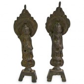 (2 PC) ANTIQUE CHINESE BRONZE