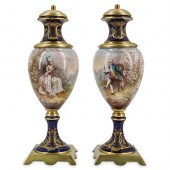 (2 PC) ANTIQUE FRENCH SEVRES S