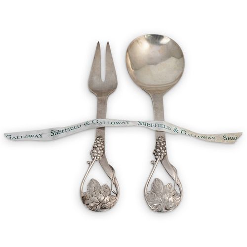 (2 PC) ANTIQUE SHEFFIELD FLATWARE