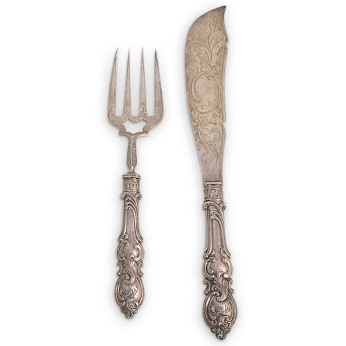 (2 PC) ANTIQUE SHEFFIELD STERLING