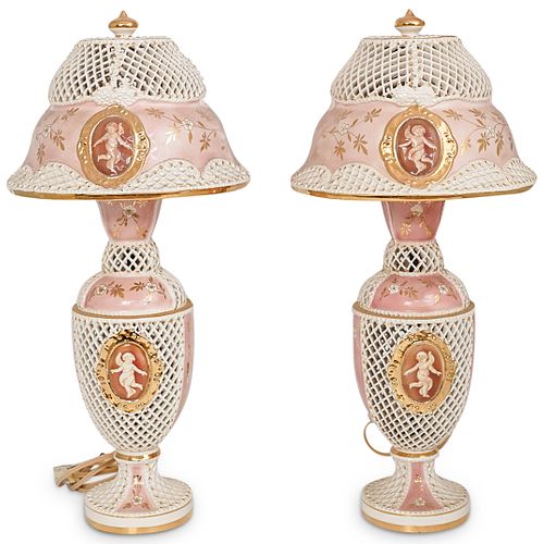 (2 PC) ARDALT RETICULATED PORCELAIN