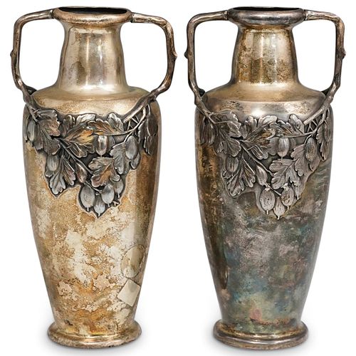 (2 PC) ART NOUVEAU SILVER PLATED