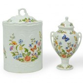 (2 PC) AYNSLEY PORCELAIN JAR A