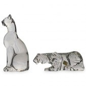 (2 PC) BACCARAT CRYSTAL FIGURI