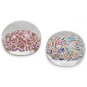 (2 PC) BACCARAT CRYSTAL PAPERW