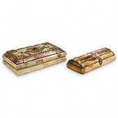(2 PC) BONE JEWELLERY BOXESDES