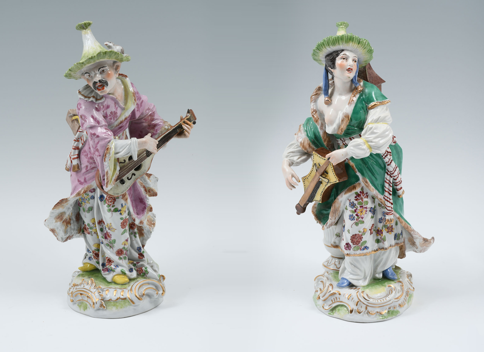 2 PC. CARL THIEME DRESDEN PORCELAIN