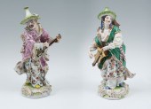 2 PC. CARL THIEME DRESDEN PORC