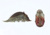 2 PC. CELADON & RUSSET JADE PE