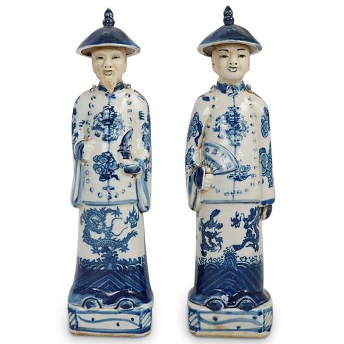 (2 PC) CHINESE BLUE AND WHITE