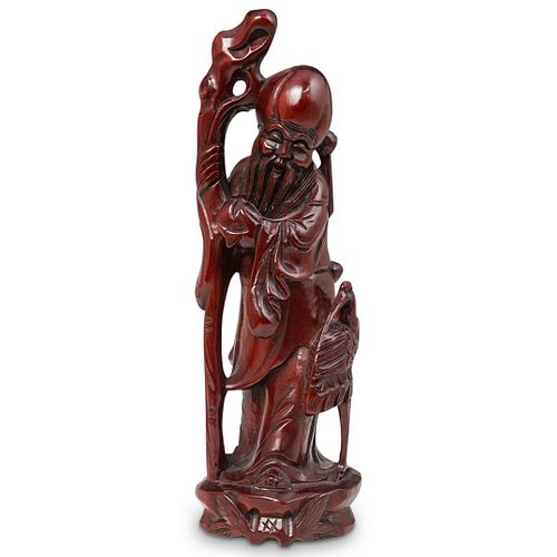 (2 PC) CHINESE CARVED LOHAN