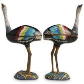 (2 PC) CHINESE CLOISONNE & GIL