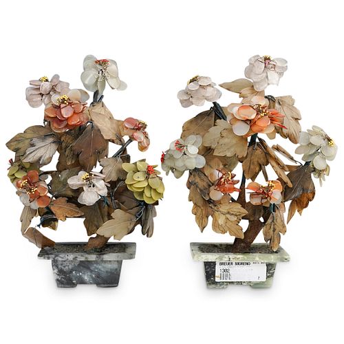 (2 PC) CHINESE FLOWER JADE