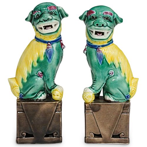 (2 PC) CHINESE MINIATURE SANCAI