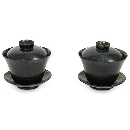 (2 PC) CHINESE SPINACH JADE