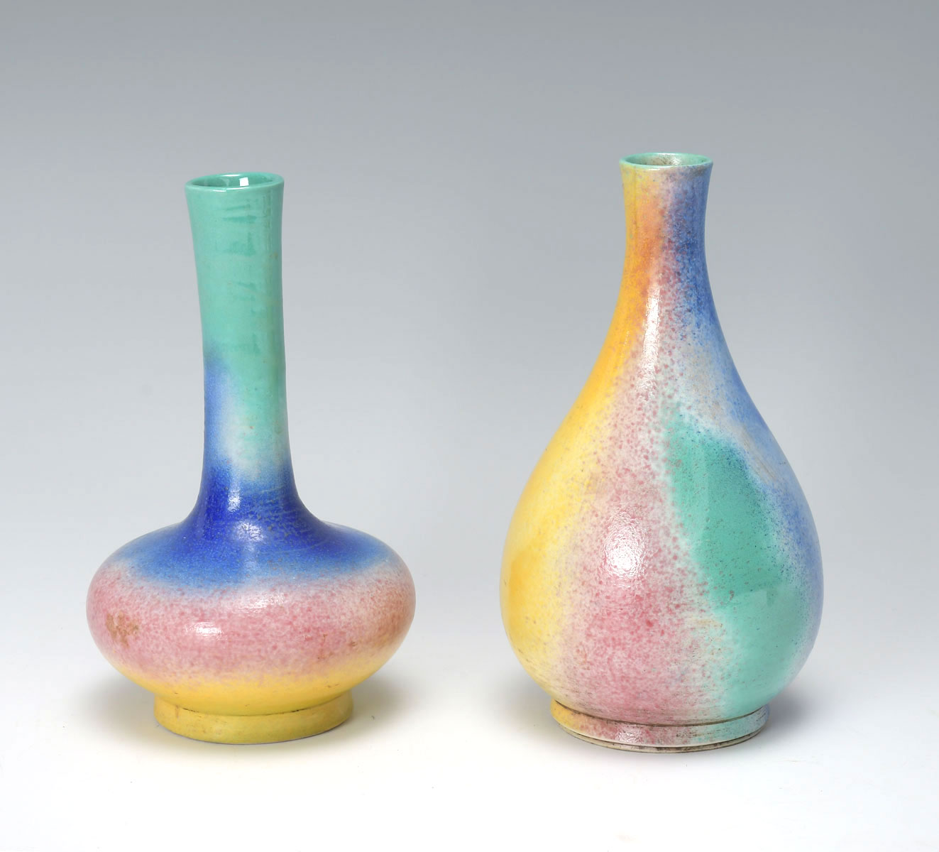 2 PC. CHINESE SPLASH GLAZED