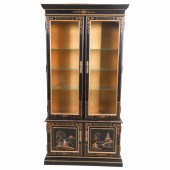 2-pc Chinoiserie paint decorat