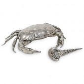 (2 PC) CIPOLLA PEWTER CRAB CAV