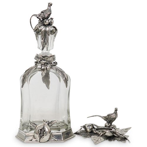 (2 PC) CIPOLLA PEWTER DECANTER &