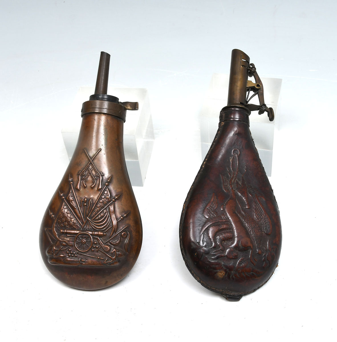 2 PC. CIVIL WAR ERA POWDER
