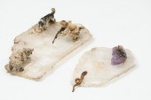 2 PC. COLD-PAINTED FIGURES ON