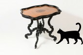2 PC. EBONIZED & MARQUETRY INL