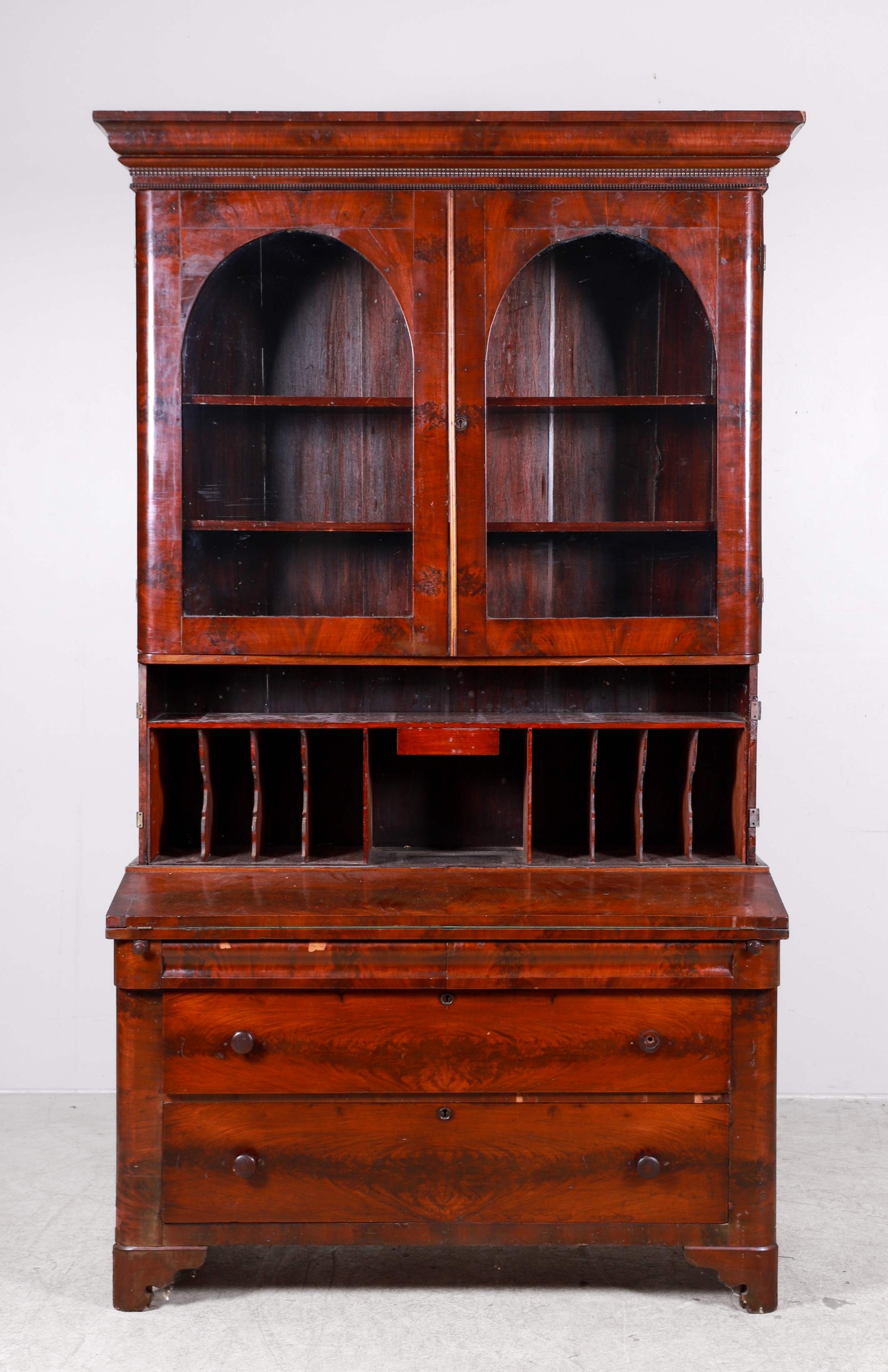 2-pc Empire style mahogany