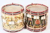 2 PC. ENGLISH REGIMENTAL DRUMS