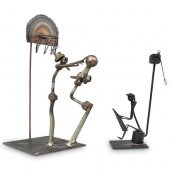 (2 PC) FIGURAL IRON STATUESDES