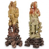 (2 PC) FISHERMAN SOAPSTONE CAR