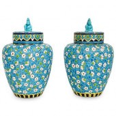 (2 PC) FRENCH FAIENCE EMAUX DE