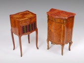 2 PC FRENCH FAUX BOOK TABLE AN